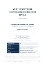 ATI RN CONCEPT-BASED ASSESSMENT LEVEL 1 PROCTORED ACTUAL EXAM 2026&sol;2027 &vert; Complete Solutions with Verified Answers & Rationales &vert; Pass Guaranteed - A&plus; Graded&NewLine;&NewLine;