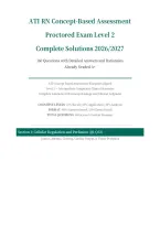 ATI RN CONCEPT-BASED ASSESSMENT LEVEL 2 PROCTORED ACTUAL EXAM 2026&sol;2027 &vert; Complete Solutions with Verified Answers & Rationales &vert; Pass Guaranteed - A&plus; Graded&NewLine;&NewLine;