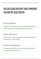 Wgu D385 Logging And Security Issues Comprehensive&NewLine;Exam Paper With Solved Questions