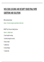 Wgu D385 Logging And Security Issues Final Paper&NewLine;Questions And Solutions