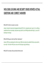 Wgu D385 Logging And Security Issues Updated Actual&NewLine;Questions And Correct Answer