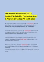  &NewLine;AOCNP Exam Review 2026&sol;2027 &ndash; &NewLine;Updated Study Guide&comma; Practice Questions & Answers &vert; Oncology NP Certification &NewLine;