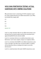 Wgu D484 Penetration Testing Actual&NewLine;Questions With Verified Solutions