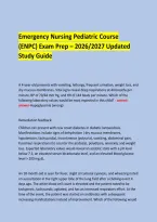 Emergency Nursing Pediatric Course &NewLine;&lpar;ENPC&rpar; Exam Prep &ndash; 2026&sol;2027 Updated Study Guide &NewLine;