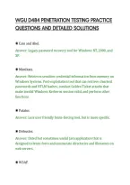 Wgu D484 Penetration Testing Practice&NewLine;Questions And Detailed Solutions&NewLine;