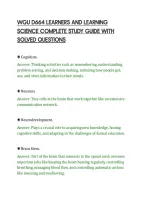 Wgu D664 Learners And Learning&NewLine;Science Complete Study Guide With&NewLine;Solved Questions&NewLine;