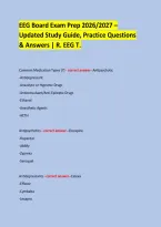 EEG Board Exam Prep 2026&sol;2027 &ndash; Updated Study Guide&comma; Practice Questions & Answers &vert; R&period; EEG T&period; &NewLine; &NewLine;