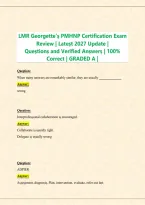 LMR Georgette&rsquo;s PMHNP Certification Exam Review 2027 &vert; Practice Questions & Answers &vert; Complete Study Guide