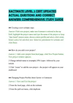 Xactimate Level 2 Cert Updated&NewLine;Actual Questions And Correct&NewLine;Answers Comprehensive Study Guide