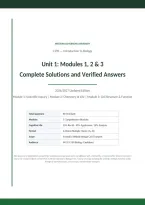 WGU C190 INTRO TO BIOLOGY ACTUAL EXAM 2026&sol;2027 &vert; Unit 1&colon; Modules 1&comma; 2 & 3 &vert; Complete Solutions &vert; Verified Answers &vert; Pass Guaranteed - A&plus; Graded&NewLine;&NewLine;