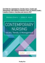 Test Bank for Contemporary Nursing&colon; Issues&comma; Trends&comma; and Management&comma; 10th Edition by Barbara Cherry & Susan R&period; Jacob &vert; Complete Chapters 1&ndash;28 &vert; Questions & Answers 2027&NewLine;