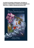 Test Bank for Principles of Biochemistry&comma; 5th Edition by Laurence A&period; Moran&comma; Robert A&period; Horton&comma; Gray Scrimgeour & Marc Perry &vert; Complete Chapters 1&ndash;23 &vert; Questions & Answers 2027&NewLine;
