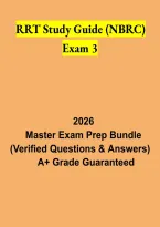 NBRC RRT Study Guide Exam 3 2026 &vert; Respiratory Therapy Practice Questions & Review