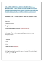 WGU C175&sol;D426 DATA MANAGEMENT FOUNDATIONS OA Exam &NewLine;Actual Exam 2026 &vert;&vert; Most Recent Exam 2026&vert;2027 Actual Complete &NewLine;Real Exam Questions And Correct Answers &lpar;Verified Answers&rpar; Already &NewLine;Graded A&plus; &vert; Guaranteed Success&excl;&excl; Newest Exam &vert; Just Released&excl;&excl;