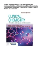 Test Bank for Clinical Chemistry&colon; Principles&comma; Techniques&comma; and Correlations&comma; 9th Edition by Michael L&period; Bishop&comma; Edward P&period; Fody&comma; Carleen Van Siclen&comma; James March Mistler & Michelle Moy &vert; Complete Chapters 1&ndash;31 &vert; Questions & Answers 2027&NewLine;