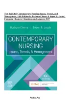 Test Bank for Contemporary Nursing&colon; Issues&comma; Trends&comma; and Management&comma; 10th Edition by Barbara Cherry & Susan R&period; Jacob &vert; Complete Chapters 1&ndash;28 &vert; Questions & Answers 2027