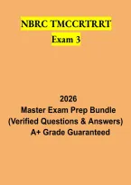 NBRC TMC CRT RRT Exam 3 2026 &vert; Respiratory Therapy Study Guide & Practice Review