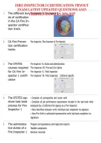 Fire Inspector I Certification Tryout Exam Latest Updated Questions And Verified Answers 2026-2027&period;Pdf&NewLine;&NewLine;