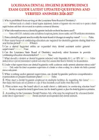 Louisiana Dental Hygiene Jurisprudence Exam Guide Latest Updated Questions And Verified Answers 2026-2027&period;Pdf