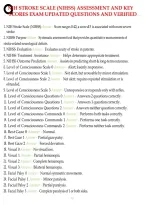 Nih Stroke Scale &lpar;Nihss&rpar; Assessment And Key Scores Exam Updated Questions And Verified &period;Pdf