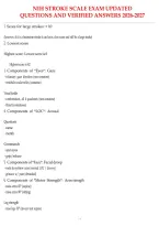 Nih Stroke Scale Exam Updated Questions And Verified Answers 2026-2027&period;Pdf&NewLine;&NewLine;