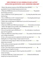 Nih Stroke Scale &lpar;Nihss&rpar; Exam Latest Updated Questions And Answers 2026-2027&period;Pdf