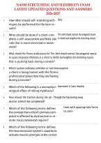 Nasm Stretching And Flexibility Exam Latest Updated Questions And Answers 2026-2027&period;