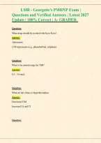 LMR Georgette&rsquo;s PMHNP Exam 2027 &vert; Practice Questions and Answers Study Guide