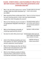Nasm - Stretching And Flexibility Practice Review Exam Latest Updated Questions And Answers 2026-2027&period;Pdf