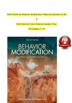 Test Bank for Behavior Modification&colon; What It Is and How to Do It 12th Edition by Garry Martin & Joseph J&period; Pear &mdash; Chapters 1&ndash;29 Complete Practice Questions with Answers