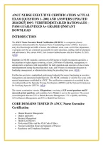 Ancc Nurse Executive Certification Actual &NewLine;Exam &lbrack;Question 1- 200&rsqb; And Answers Updated &NewLine;2026&sol;2027&vert; 100&percnt; Verified&vert;Detailed Rationales &NewLine;Pass Guaranteed A&plus; Graded &vert;Instant &NewLine;Download 