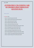 ATI Pediatrics CMS Exam 2025&colon; 200 Practice Questions with Answers & Detailed Rationales &vert; Complete Study Guide &vert; Sections 1-12 &vert; Instant Download