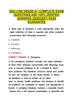 Nsg 3160 Grade A&plus; Complete Exam &NewLine;Questions And 100&percnt; Verified &NewLine;Answers &lpar;2026&sol;2027&rpar; Pass &NewLine;Guarantee
