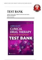 Test Bank for Abrams&rsquo; Clinical Drug Therapy&colon; Rationales for Nursing Practice 12th Edition by Geralyn Frandsen &mdash; Complete Practice Questions with Answers