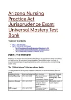 S-Tier Arizona Nursing Jurisprudence Exam Test Bank 2026&sol;2027 &vert; Q&A with Deep-Dive Rationales&comma; Mentor Analysis & Statutory Citations