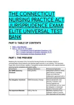 S-Tier Connecticut Nursing Practice Act Jurisprudence Exam Test Bank &lpar;2026&sol;2027&rpar; &vert;  Elite Q&A with Rationales