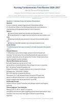 Nursing Fundamentals Final Review 2026&ndash;2027 &vert; Practice Questions PDF