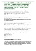 Colorado POST Arrest & Detention Practice Test 2026&sol;2027 &vert; Peace Officer Certification Exam Prep&comma; Arrest Procedures&comma; Detention&comma; Probable Cause&comma; Miranda&comma; Booking & Scenario-Based Practice Questions