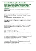 Colorado POST Use of Force Practice Test 2026&sol;2027 &vert; Peace Officer Certification Exam Prep&comma; Force Options&comma; De-Escalation&comma; Defensive Tactics&comma; Officer Safety&comma; Legal Standards & Scenario-Based Questions