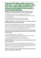 Colorado POST Officer Safety Practice Test 2026&sol;2027 &vert; Peace Officer Certification Exam Prep&comma; Patrol Safety&comma; Situational Awareness&comma; Tactical Decision-Making&comma; Field Contacts & Scenario-Based Questions