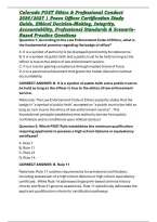 Colorado POST Ethics & Professional Conduct 2026&sol;2027 &vert; Peace Officer Certification Study Guide&comma; Ethical Decision-Making&comma; Integrity&comma; Accountability&comma; Professional Standards & Scenario-Based Practice Questions