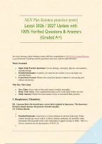 NLN Pax Science practice tests &vert; Latest 2026 &sol; 2027 Update with 100&percnt; Verified Questions & Answers &lpar;Graded A&plus;&rpar;&NewLine;