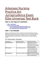 2026&sol;2027 Arkansas Nursing Practice Act &lpar;NPA&rpar; Jurisprudence Exam&colon; Elite Simulations & Test Bank