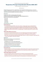 Respiratory Therapy Comprehensive Review 2026&ndash;2027 &vert; Exam Prep