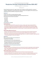 Respiratory Therapy Comprehensive Review 2026&ndash;2027 &vert; Exam Prep