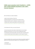 CADC exam &lpar;practice test&rpar; Graded A&plus; &vert; 2026&vert;2027 EXAM UPDATE Questions with 100&percnt; Correct Answers&NewLine;&NewLine;