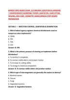 Barber State Board Exam  210 Original Questions & Answers &vert; Comprehensive Barbering Theory&comma; Sanitation&comma; Haircutting&comma; Shaving&comma; Skin Care&comma; Chemistry&comma; Manicuring & State Board Preparation