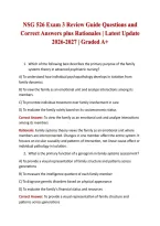 NSG 526 Exam 3 Review Guide Questions and Correct Answers plus Rationales &vert; Latest Update 2026-2027 &vert; Graded A&plus;