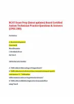 BCAT Exam Prep &lpar;latest updates&rpar; Board Certified Autism Technician Practice Questions & Answers &lpar;CPEG 208&rpar;