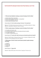 North Carolina NC Landscape Contractor Exam Prep&colon; Business&comma; Law & Trade Practice Questions